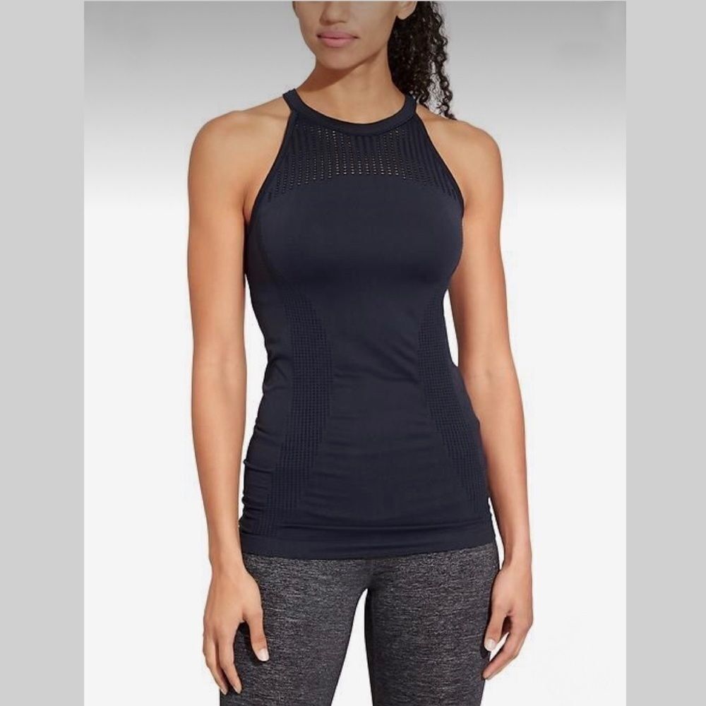 Athleta Diamond Mesh Navy Trophy Tank Top XS